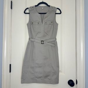 Banana Republic Khaki Tank Top Belt Dress with Cargo Pockets - Size 0